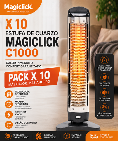 PROMOCIÓN X 10 ESTUFA DE CUARZO MAGICLICK  C1000