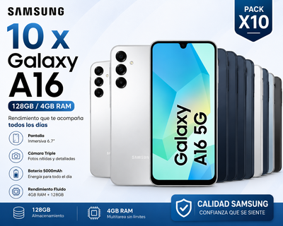 PROMOCIÓN X 10 SAMSUNG A16 128/4