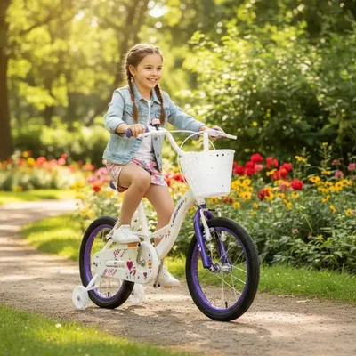 BICICLETA OLMO FISCHER FLOWERS R16 BLANCA