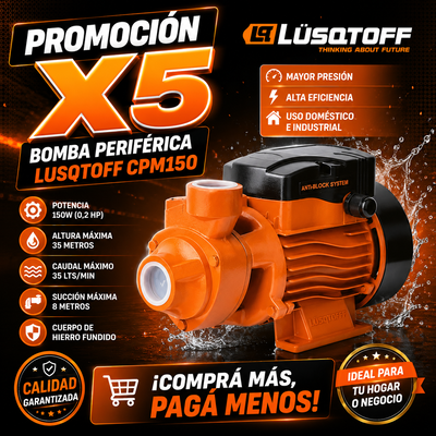 PROMOCIÓN X 5 BOMBA PERIFÉRICA LUSQTOFF CPM150