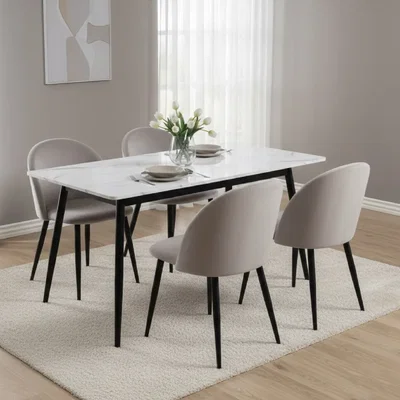 JUEGO DE MESA + 4 SILLAS AVELINO MOD. CARL