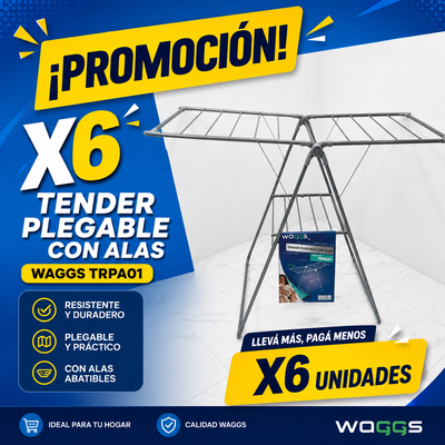 PROMOCIÓN X 6 TENDER PLEGABLE CON ALAS WAGGS TRPA01