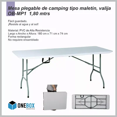 MESA PLEGABLE CAMPING VALIJA 1,8 M ONEBOX OB-MP1