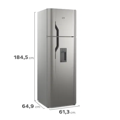 HELADERA GAFA CON FREEZER NO FROST 347L PLATA HGNW3900P