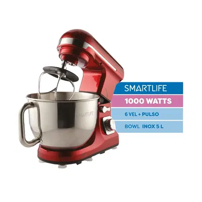 BATIDORA PLANETARIA SMARTLIFE SL-SB0037R 1000W 6VEL