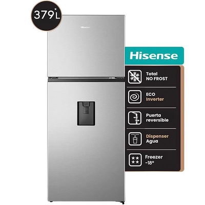 Heladera Hisense RT3N375NMC NO FROST INVERTER 375 Lts