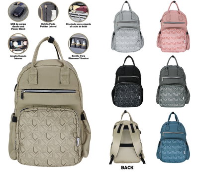 PAÑALERA TIPO MOCHILA ABXM-21 VARIOS COLORES