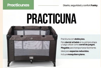 PRACTICUNA FUNKY FRESH CON MOSQUITERO GRIS