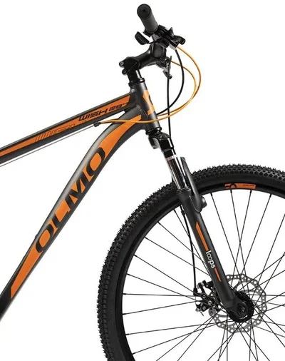 BICICLETA MTB OLMO WISH 290 NEGRO + NARANJA TALLE 18