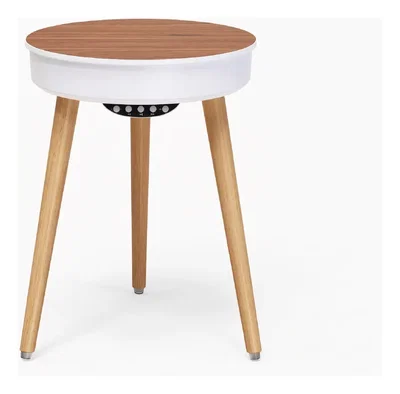 MESA MULTIFUNCIONAL OASIS CON PARLANTE BLUETOOTH USB BLANCA QM-100