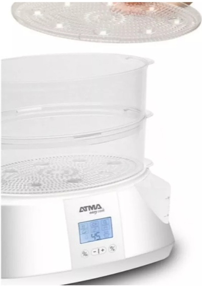 VAPORIERA ATMA VA812P 3 BANDEJAS Y PANEL 900W
