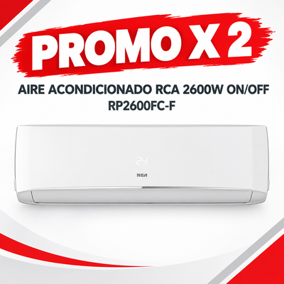 PROMO X 2 AIRE ACONDICIONADO RCA 2600W ON OFF RP2600FC-F