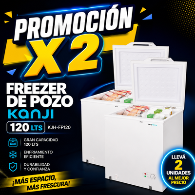 PROMOCIÓN X 2 FREEZER DE POZO KANJI 120 LTS KJH-FP120