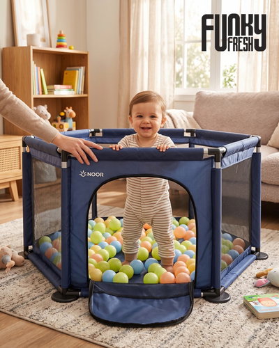CORRAL PARA BEBE BEBESITOS AZUL EML-1170