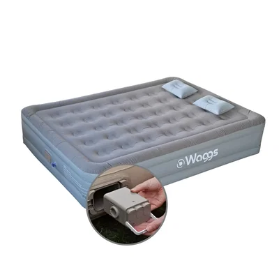 COLCHON INFLABLE WAGGS 2 PZA FIBER-TECH CON BOMBA ELÉCTRICA USB COLI05
