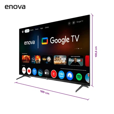 SMART TV ENOVA 85" QLED 4K UHD FRAMELESS GOOGLE TV TE85UG10