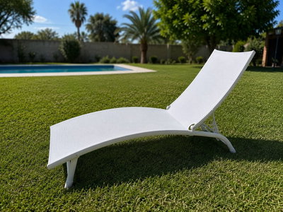SILLÓN AVELINO RELAJANTE ALUMINIO 4 POSICIONES 40549TC BLANCO