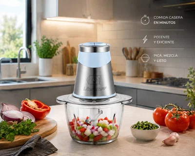 PICADORA DE ALIMENTO LUSQTOFF 500W 1200ML BWL. VIDRIO LQ-CH080