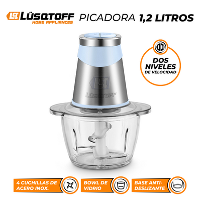 PICADORA DE ALIMENTO LUSQTOFF 500W 1200ML BWL. VIDRIO LQ-CH080