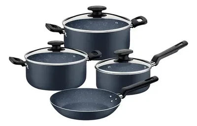 BATERIA DE COCINA TRAMONTINA 7 PIEZAS AZUL MOD. LINZ