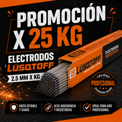 PROMOCIÓN X 25KG ELECTRODOS LUSQTOFF 2.5 MM X KG