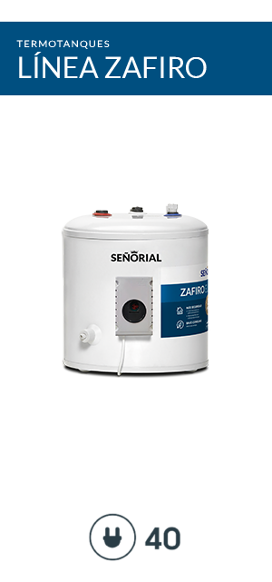 TERMOTANQUE SEÑORIAL 40LTS ELÉCTRICO CARGA SUPERIOR