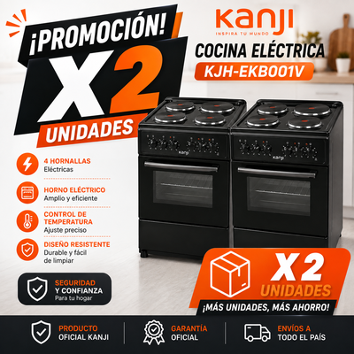PROMOCIÓN X 2 COCINA ELÉCTRICA KANJI KJH-EKB001V
