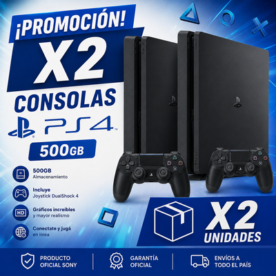 PROMOCIÓN X 2 CONSOLA SONY PS4 500GB