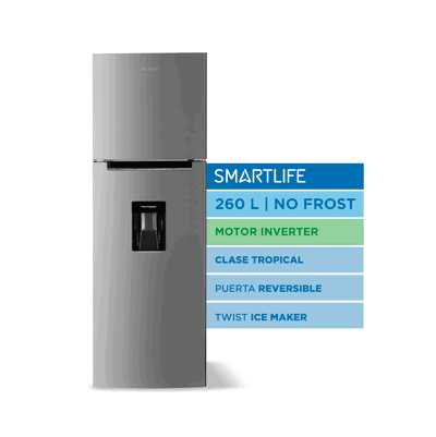 HELADERA SMARTLIFE NO FROST INVERTER 260 LTS SL-RNF270SDINV