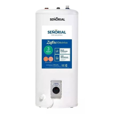 TERMOTANQUE SEÑORIAL ZAFIRO 95LTS ELÉCTRICO CARGA SUPERIOR TESZP-95