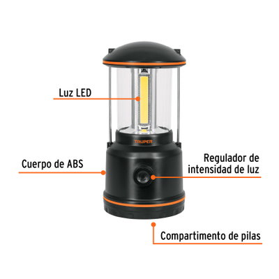 LINTERNA FAROL LED IDEAL CAMPAMENTO TRUPER LACA-3D
