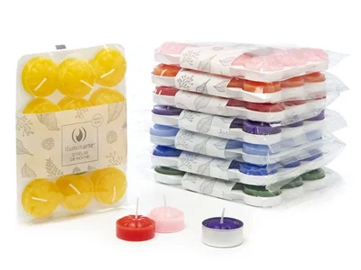 VELA DE NOCHE COLOR X 12 UNIDADES