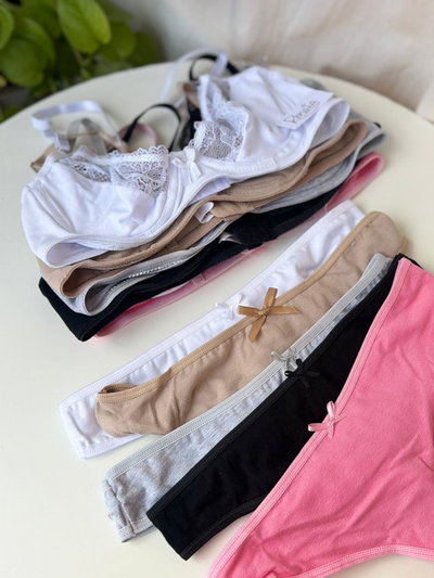 Conjunto de Algodón con Arco 