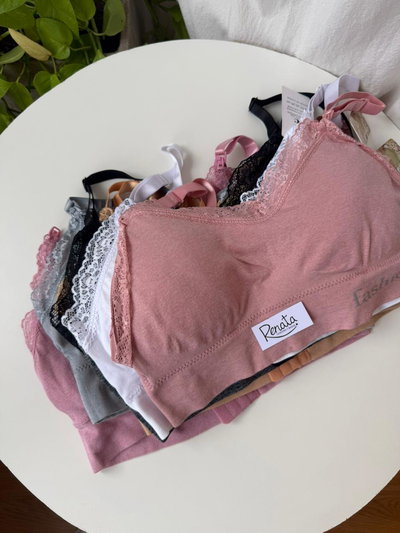 Corpiño Maternal de Microfibra con Puntilla