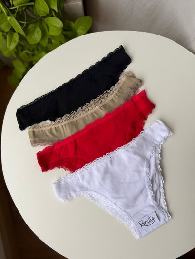 Vedetinas Con Puntilla Cintura y Pierna