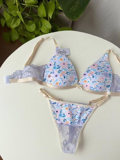 Conjunto Taza Soft Floreado