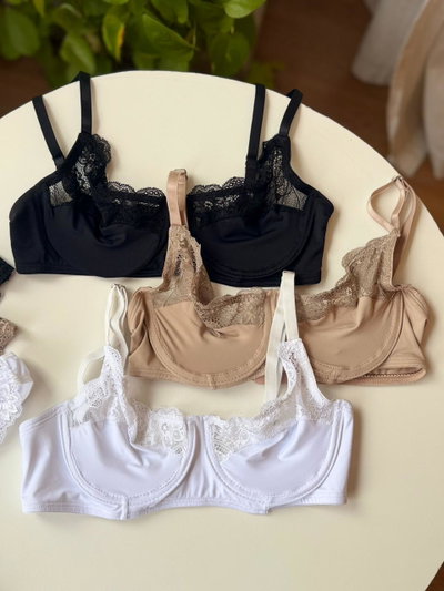 Conjunto con Aro y Encaje de Lycra