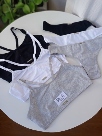 Conjunto de Top y Colaless en Algodón con Lycra - Básicos Lisos