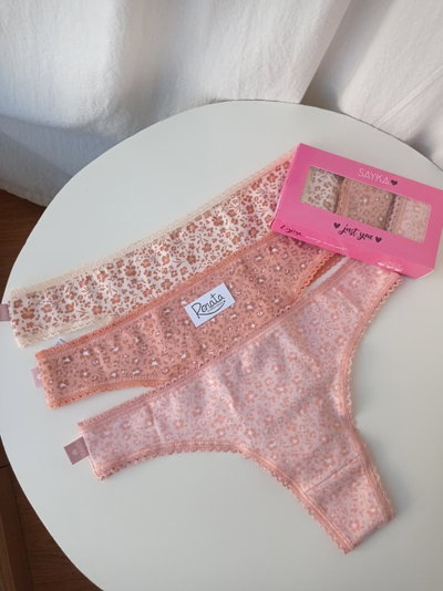 Pack x3 ColaLess Sayka Print con Picot 