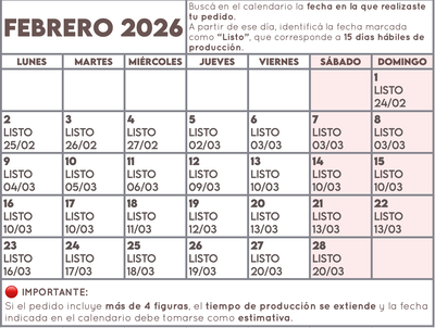 Fechas de preparación de los pedidos Exclusivos