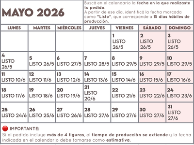 Fechas de preparación de los pedidos Exclusivos