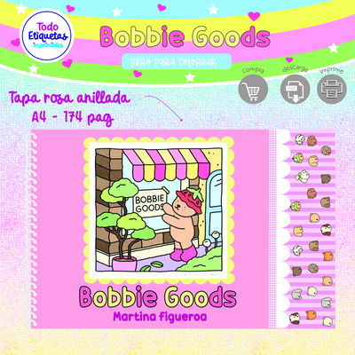 Libro Anillado para Colorear 176 hojas| Bobbie Goods |Personalizado