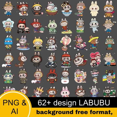 Kit Clipart + wallpapers Labubu