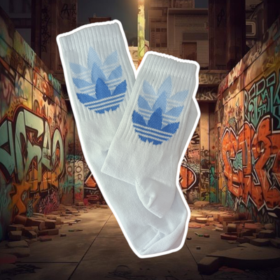 Adidas logo degrade celeste
