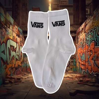 Vans blanca con negro