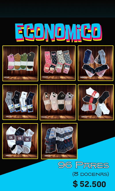 "ECONOMICO" 96 Pares x $52.500