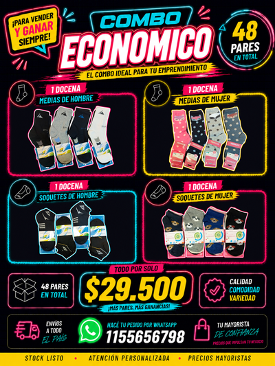 "ECONOMICO" 48 Pares x $29.500