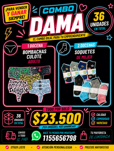 "DAMA" 36 unidades x $23.500