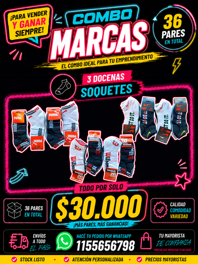 "MARCAS" 36 unidades x $30.000
