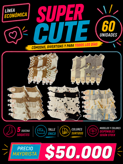 "SUPER CUTE" 60 Pares 